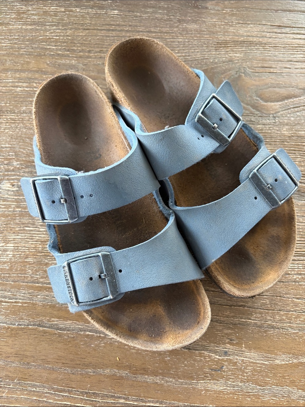 Birkenstock Kids Double-Strap Sandals in Dusty Blue